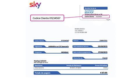 codice cliente sky da smart card|codici fiscali sky.